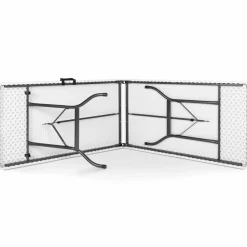 Tables pliantes d'extérieur 180 cm blanche*IDMarket Online