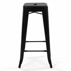 Tabouret style industriel noir mat x4*IDMarket Online