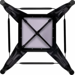 Tabourets de bar bois et métal noir empilables x4*IDMarket Discount