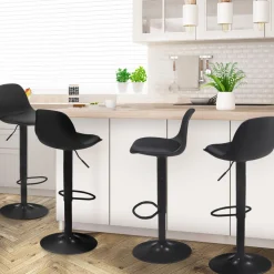Tabourets de bar design noirs*IDMarket Best
