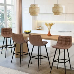 Tabourets de bar vintage marron vieilli*IDMarket Clearance