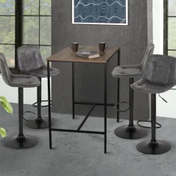 Tabourets réglables en hauteur gris*IDMarket New