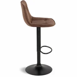 Tabourets réglables en hauteur marron*IDMarket Outlet