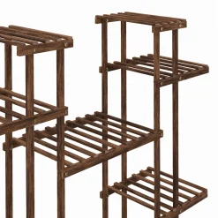 Étagère à pots de fleurs en bois de sapin 8 niveaux et roulettes*IDMarket Clearance
