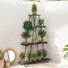 Étagère à pots de fleurs en métal avec 9 niveaux*IDMarket Discount