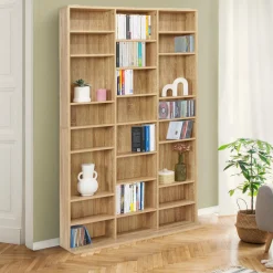 Étagère bibliothèque 30 cases modulables effet bois*IDMarket Hot