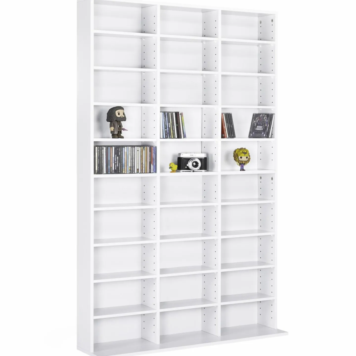 Étagère bibliothèque bois blanc 30 cases modulables*IDMarket Online
