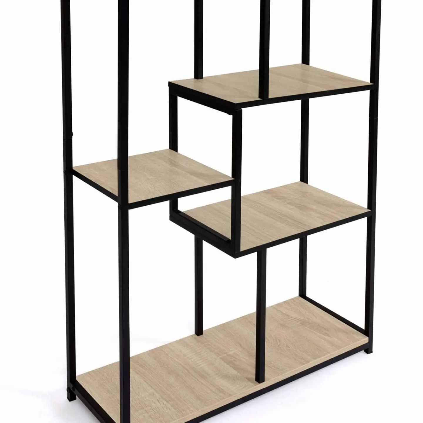 Étagère bibliothèque design industriel 161 cm 8 niveaux asymétrique*IDMarket Hot