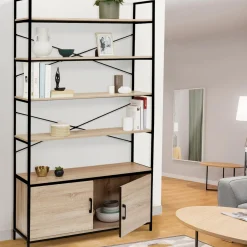 Étagère bibliothèque industrielle 170 cm*IDMarket Clearance