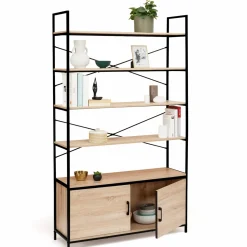 Étagère bibliothèque industrielle 170 cm*IDMarket Clearance
