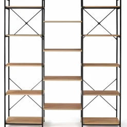 Étagère bibliothèque industrielle bois et métal 170 cm*IDMarket Sale