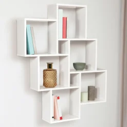 Étagère blanche murale avec 8 cubes*IDMarket Sale
