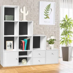 Étagère escalier blanche et grise*IDMarket New