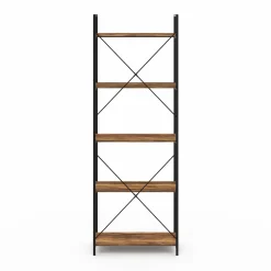 Étagère industrielle effet vieilli 5 niveaux 170 cm*IDMarket