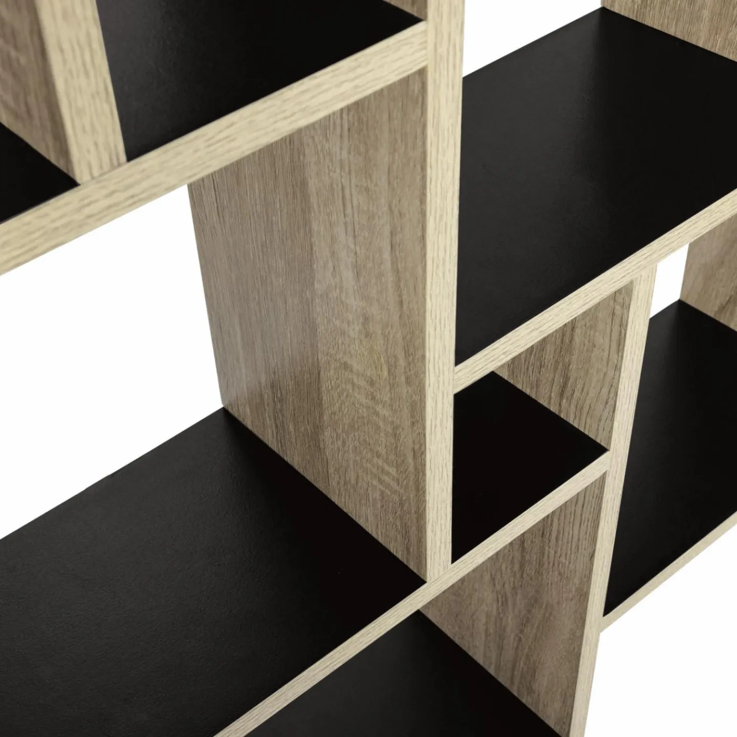 Étagère murale bois et noir double position*IDMarket Hot