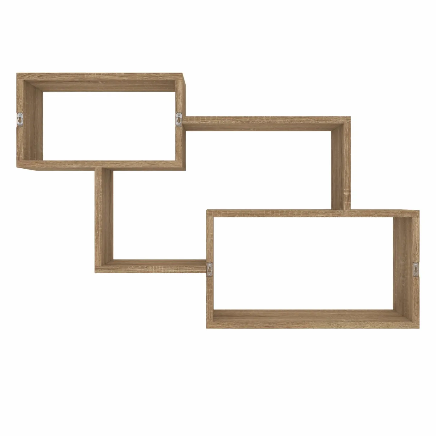 Étagère murale bois façon hêtre double position*IDMarket New