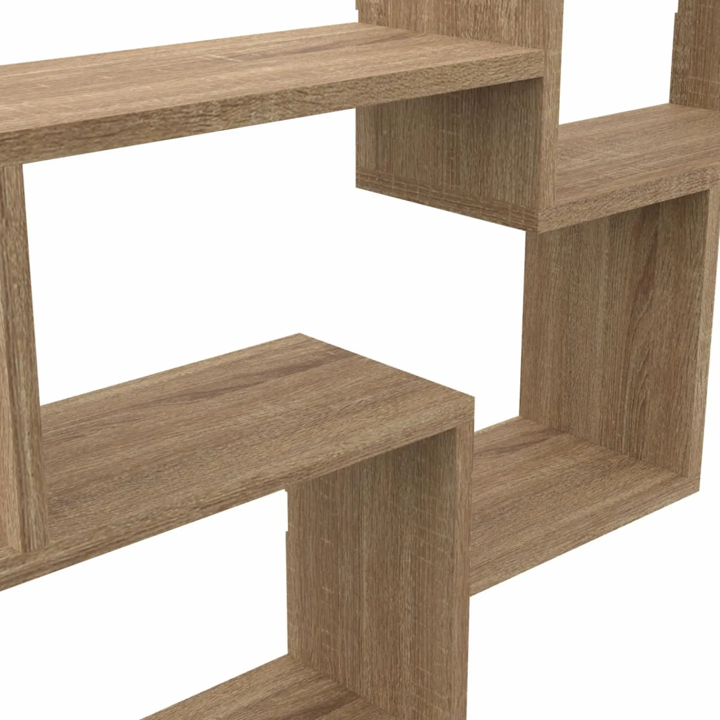 Étagère murale bois façon hêtre double position*IDMarket New