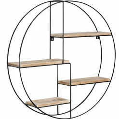Étagère murale ronde style industriel*IDMarket New