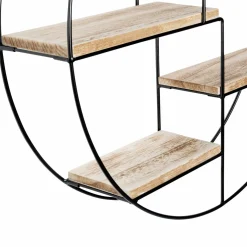 Étagère murale ronde style industriel*IDMarket New