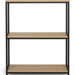 Étagère pour entrée bois et métal noir*IDMarket Clearance