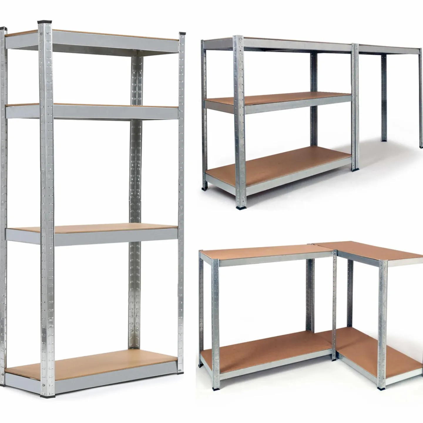 Étagères modulables charges lourdes en métal 150 cm*IDMarket Outlet