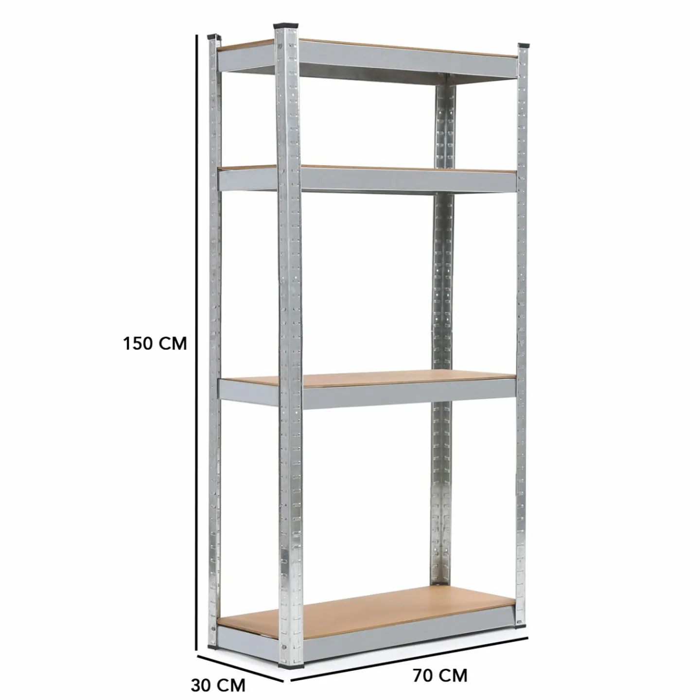 Étagères modulables charges lourdes en métal 150 cm*IDMarket Outlet