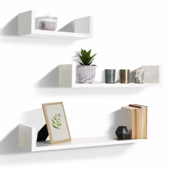 Étagères murales blanches laquées*IDMarket