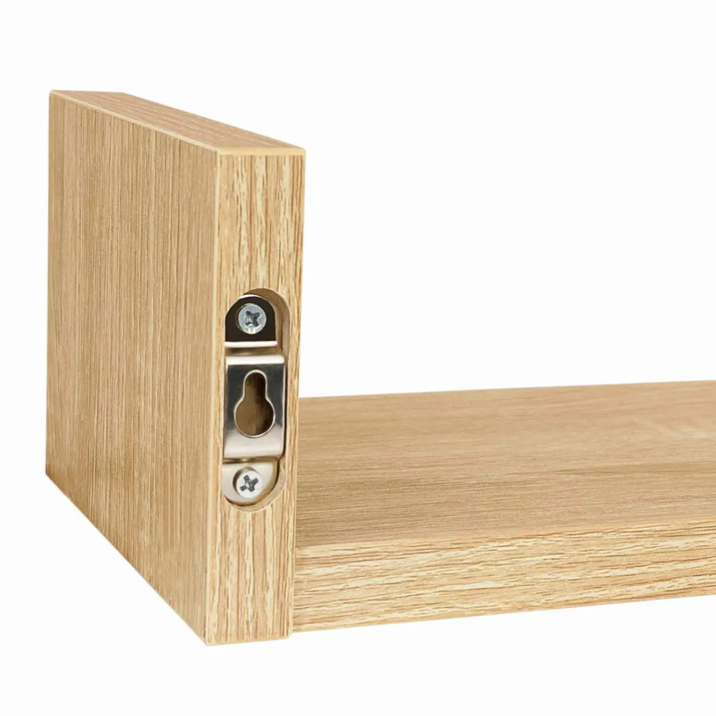 Étagères murales bois imitation hêtre*IDMarket Clearance