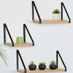 Étagères murales bois métal style industriel*IDMarket