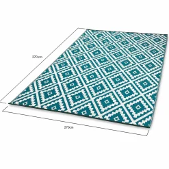 Tapis bleu canard pour terrasse et extérieur*IDMarket Online