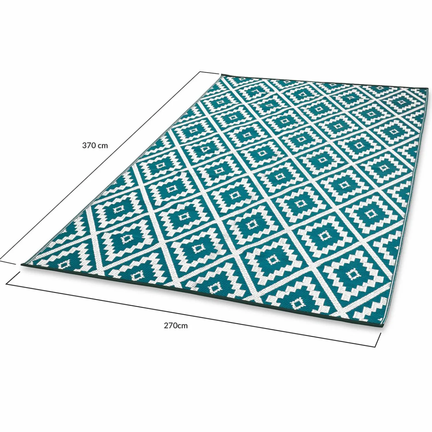 Tapis bleu canard pour terrasse et extérieur*IDMarket Online