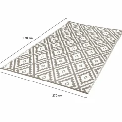 Tapis d'extérieur pour terrasse couleur taupe*IDMarket Sale