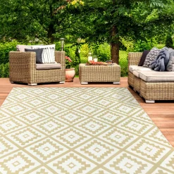 Tapis extérieur beige 270x370cm*IDMarket Discount