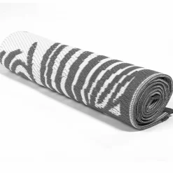 Tapis extérieur gris et blanc motifs tropicaux 270 x 370 cm*IDMarket Outlet