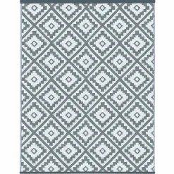 Tapis extérieur gris motifs géométriques 270 x 470 cm*IDMarket Best
