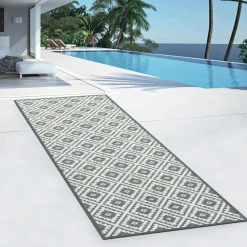 Tapis extérieur gris 80x250cm*IDMarket Sale
