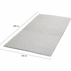 Tapis extérieur terrasse motifs ronds beiges et blancs 180 x 280 cm*IDMarket