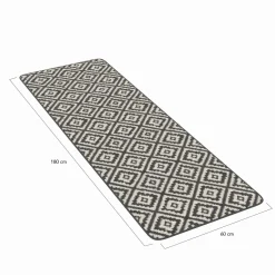 Tapis intérieur gris et blanc 60x180cm*IDMarket New