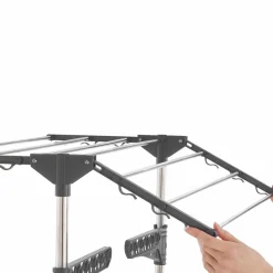 Étendoir pliable avec grande capacité et 30 accessoires H.145 cm*IDMarket Hot