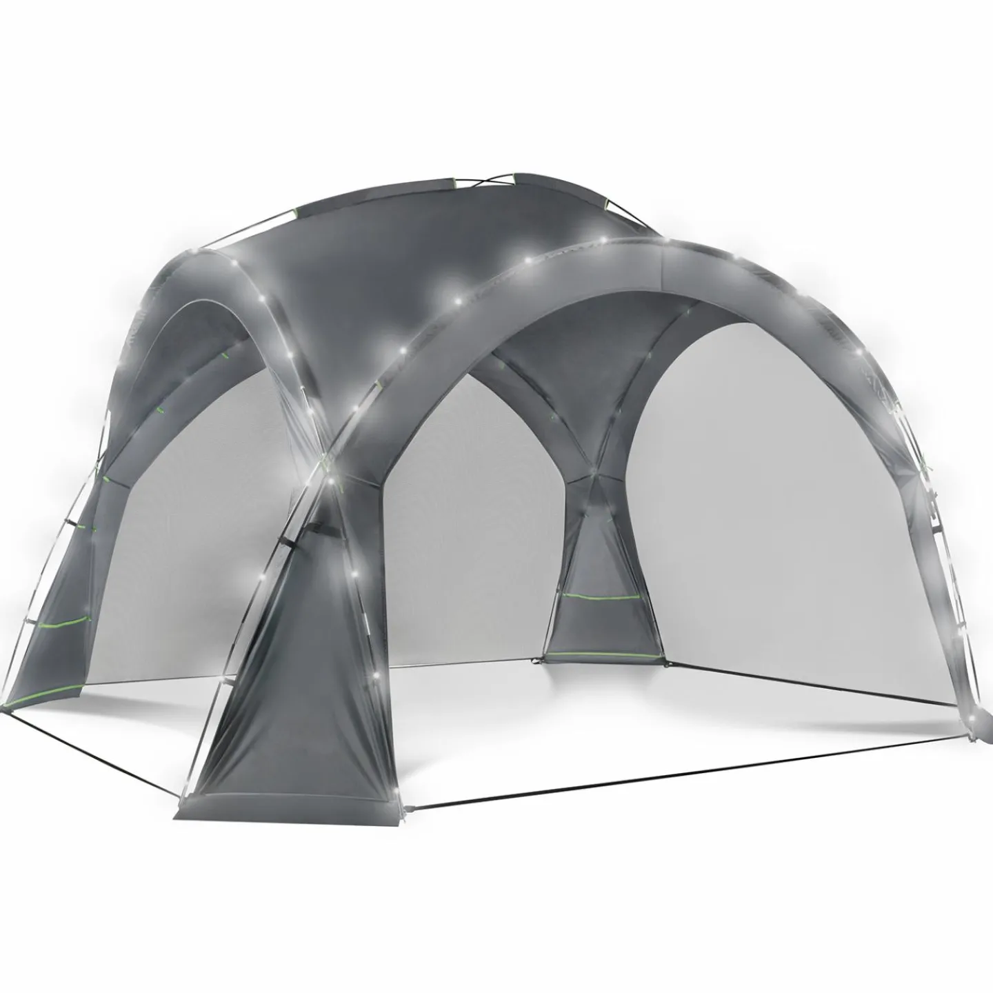 Tente dôme LED gris anthracite*IDMarket Discount