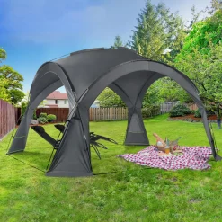 Tente dôme LED gris anthracite*IDMarket Discount