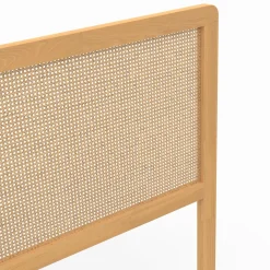 Tête de lit aspect cannage et bois 160 cm*IDMarket Discount