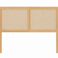 Tête de lit aspect cannage et bois 140 cm*IDMarket Clearance