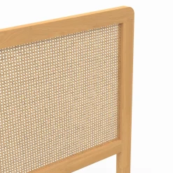Tête de lit aspect cannage et bois 140 cm*IDMarket Clearance