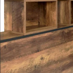 Tête de lit bois foncé industrielle 145 cm*IDMarket Discount