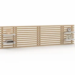 Tête de lit en lattes de bois clair*IDMarket Best