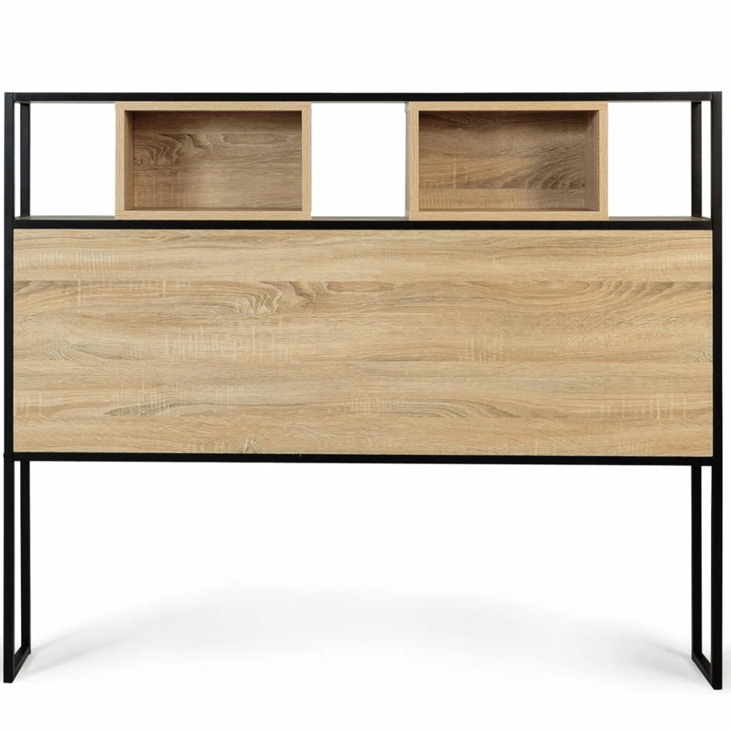 Tête de lit industrielle 145 cm bois et métal*IDMarket Clearance