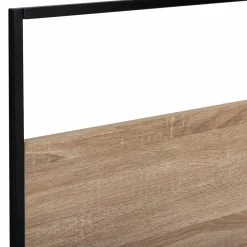 Tête de lit industrielle 145 cm bois et métal noir*IDMarket Sale