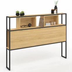 Tête de lit industrielle 165 cm bois et métal*IDMarket Online