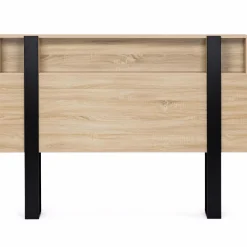 Tête de lit industrielle 160 cm bois et noir*IDMarket Online